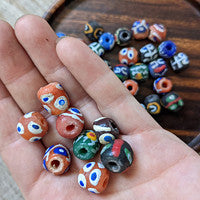 African "krobo" oval beads