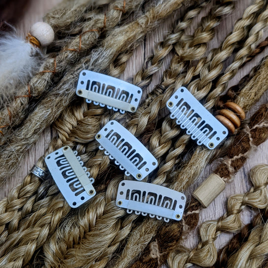 Adjusting the braided elastic band to hair clips