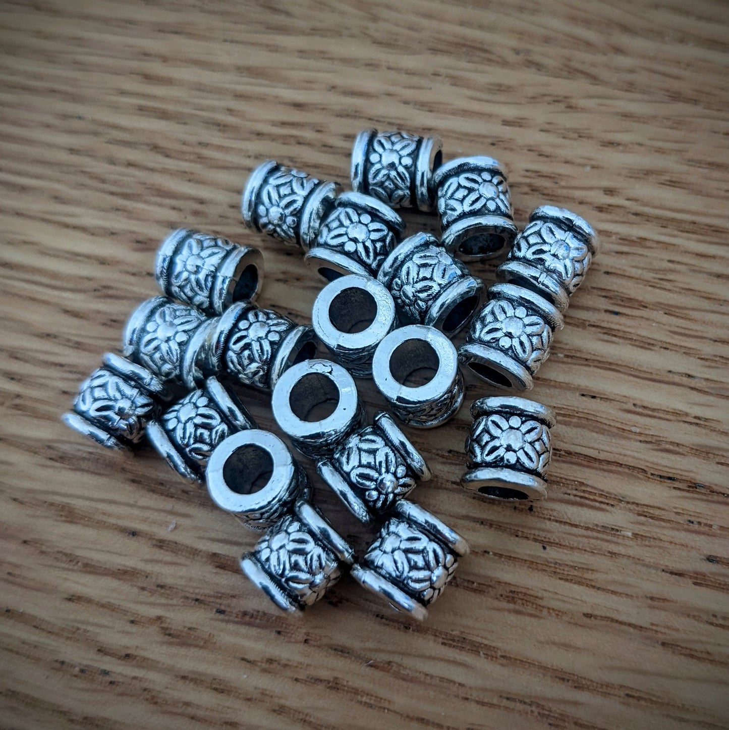 Metal flower beads