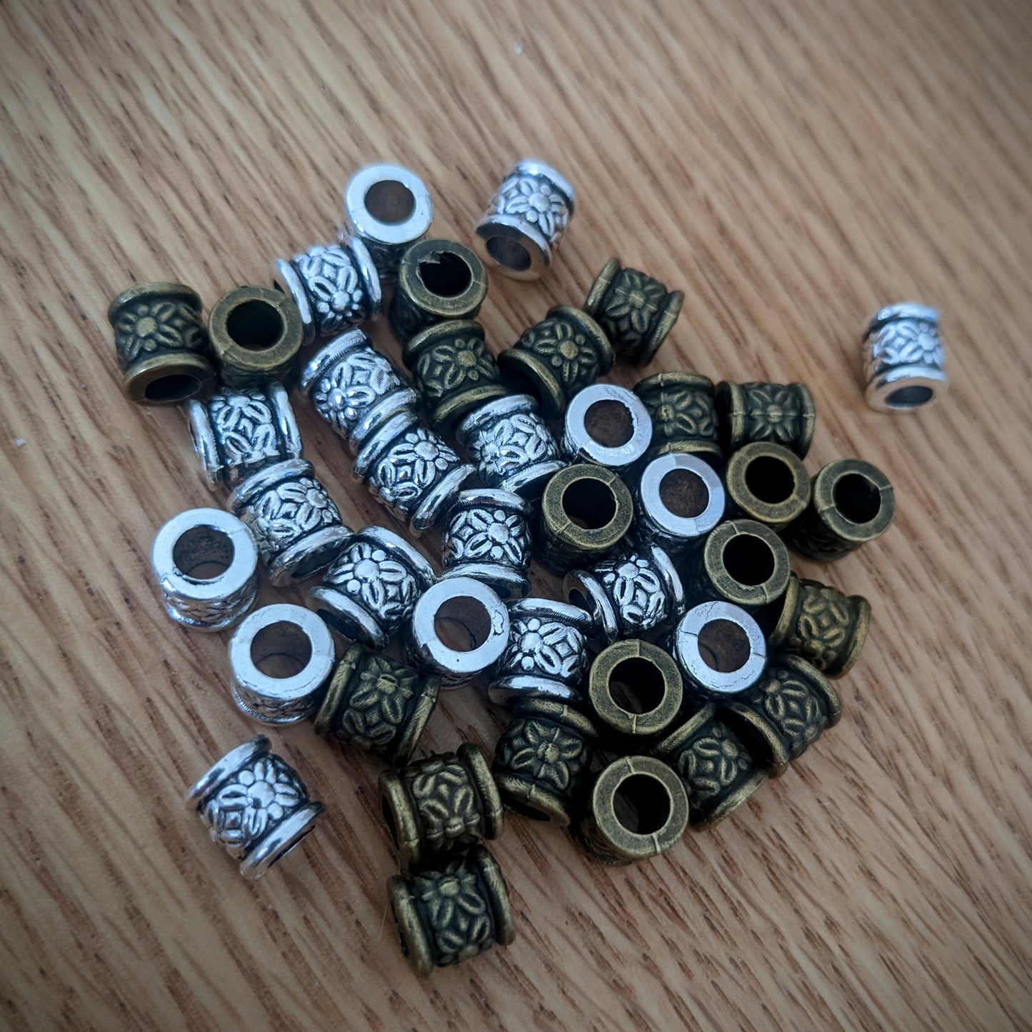 Metal flower beads