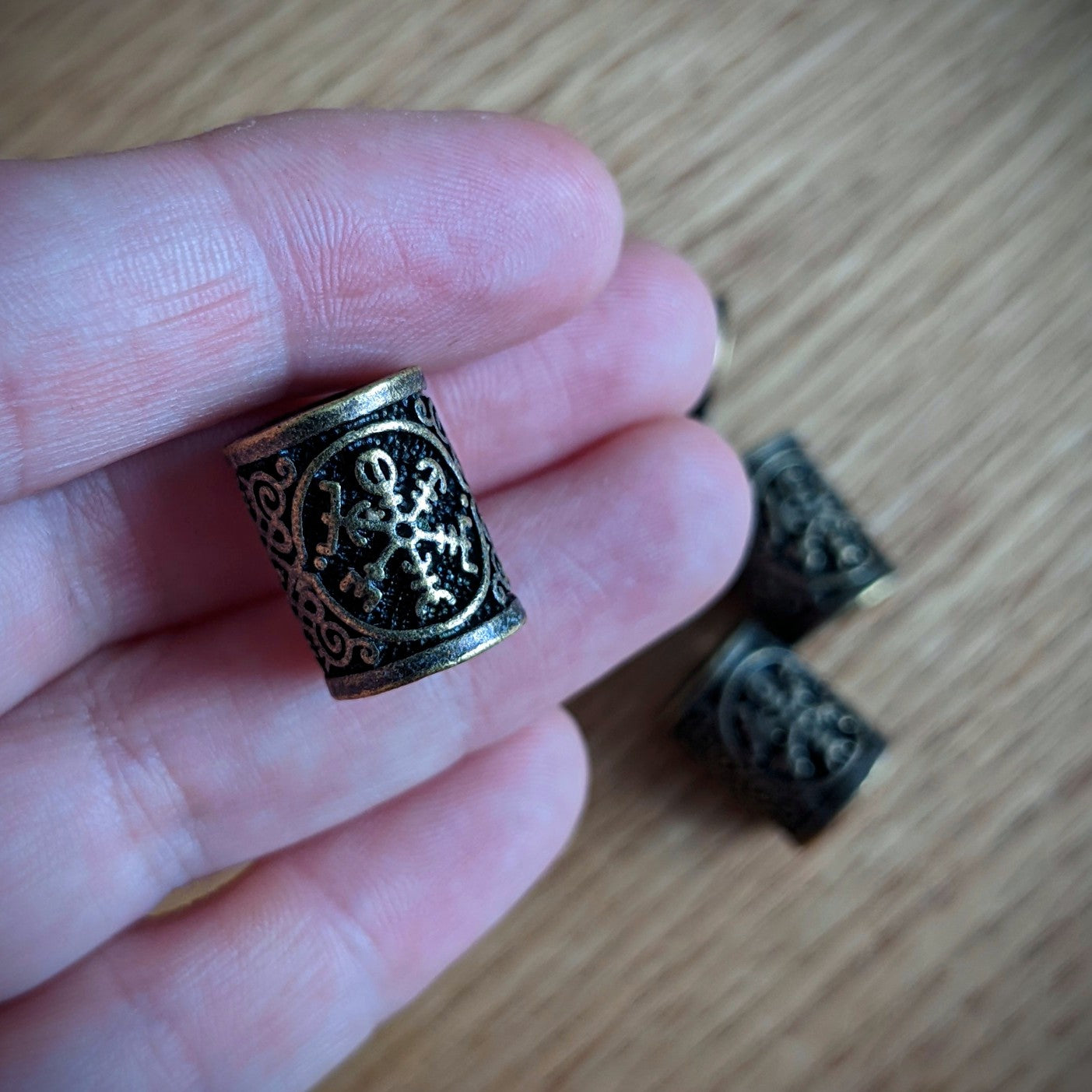 Metal nordic beads