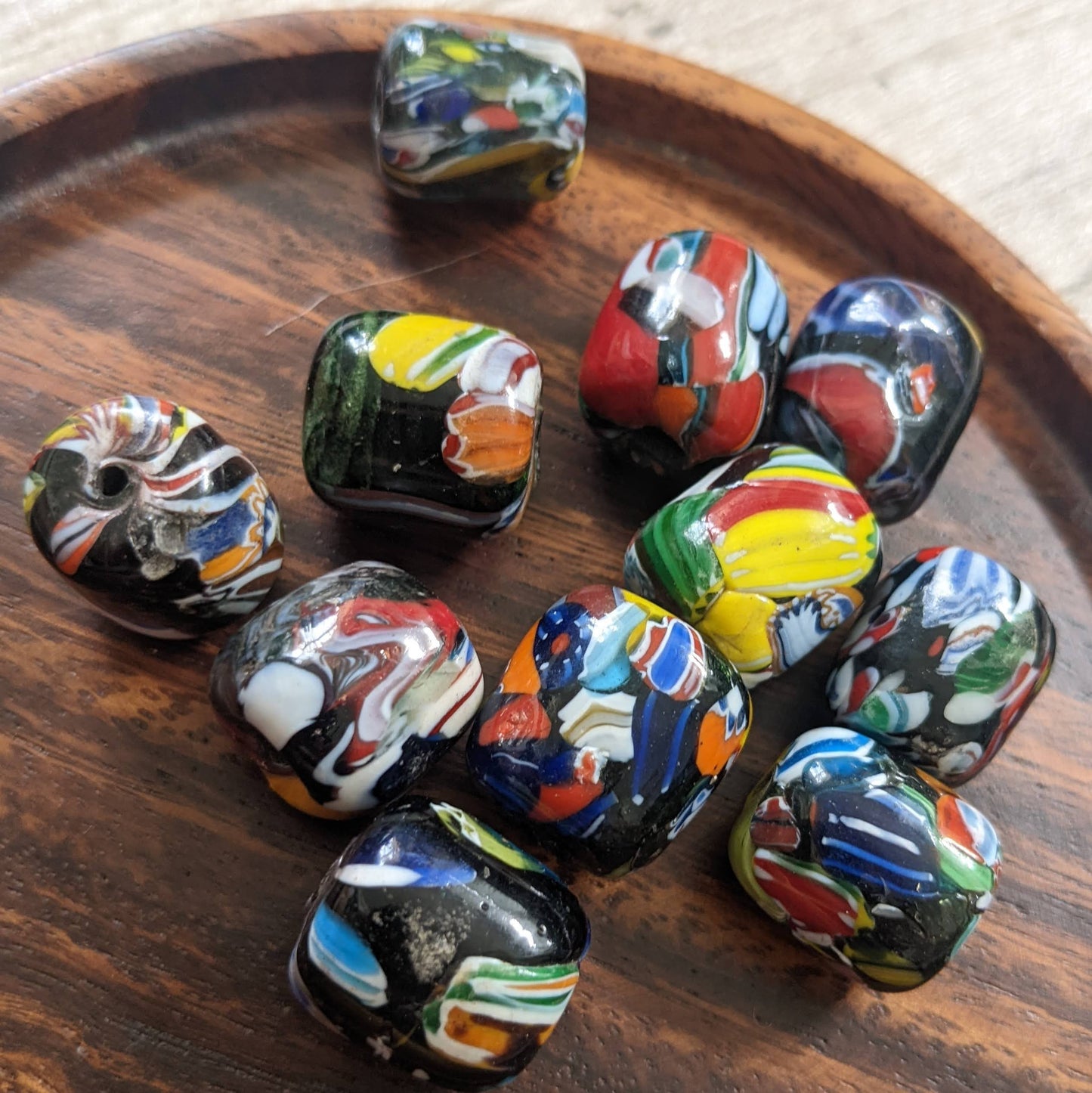 African sintered glass beads