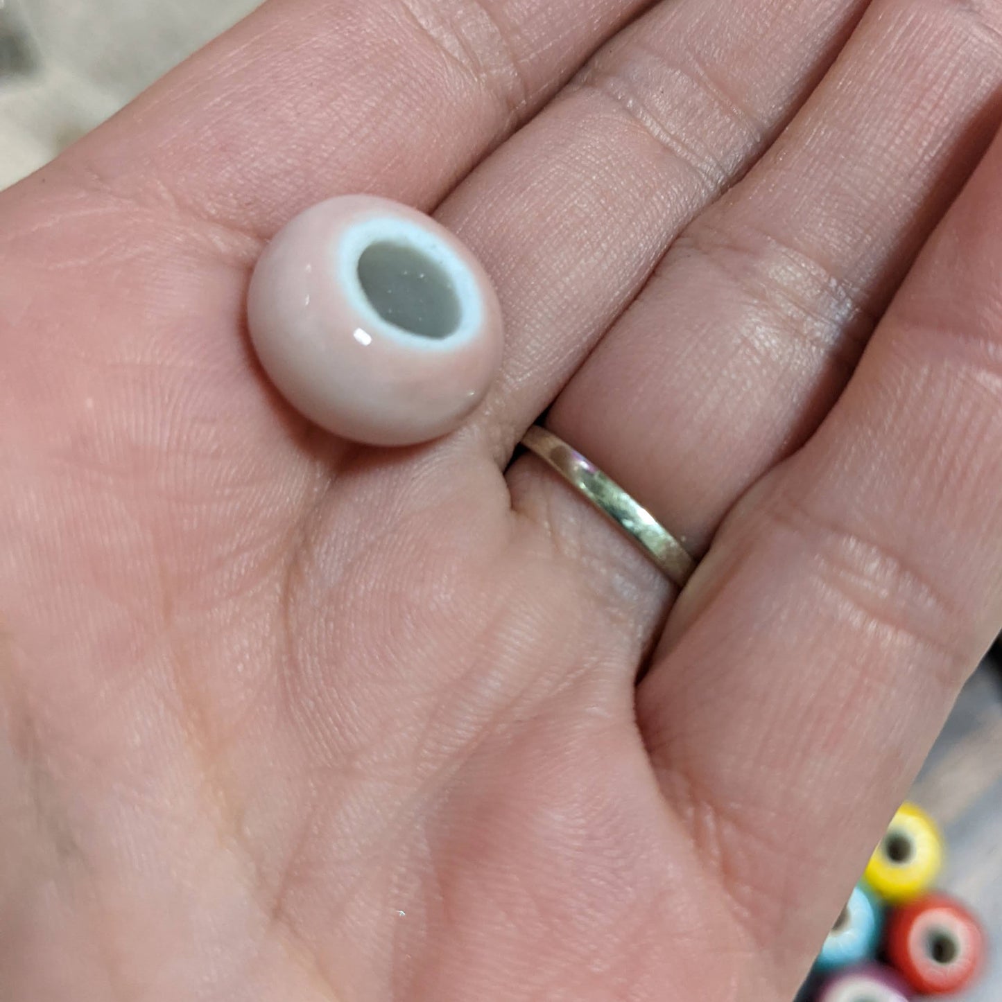 Ceramic beads for dreadlocks, colored