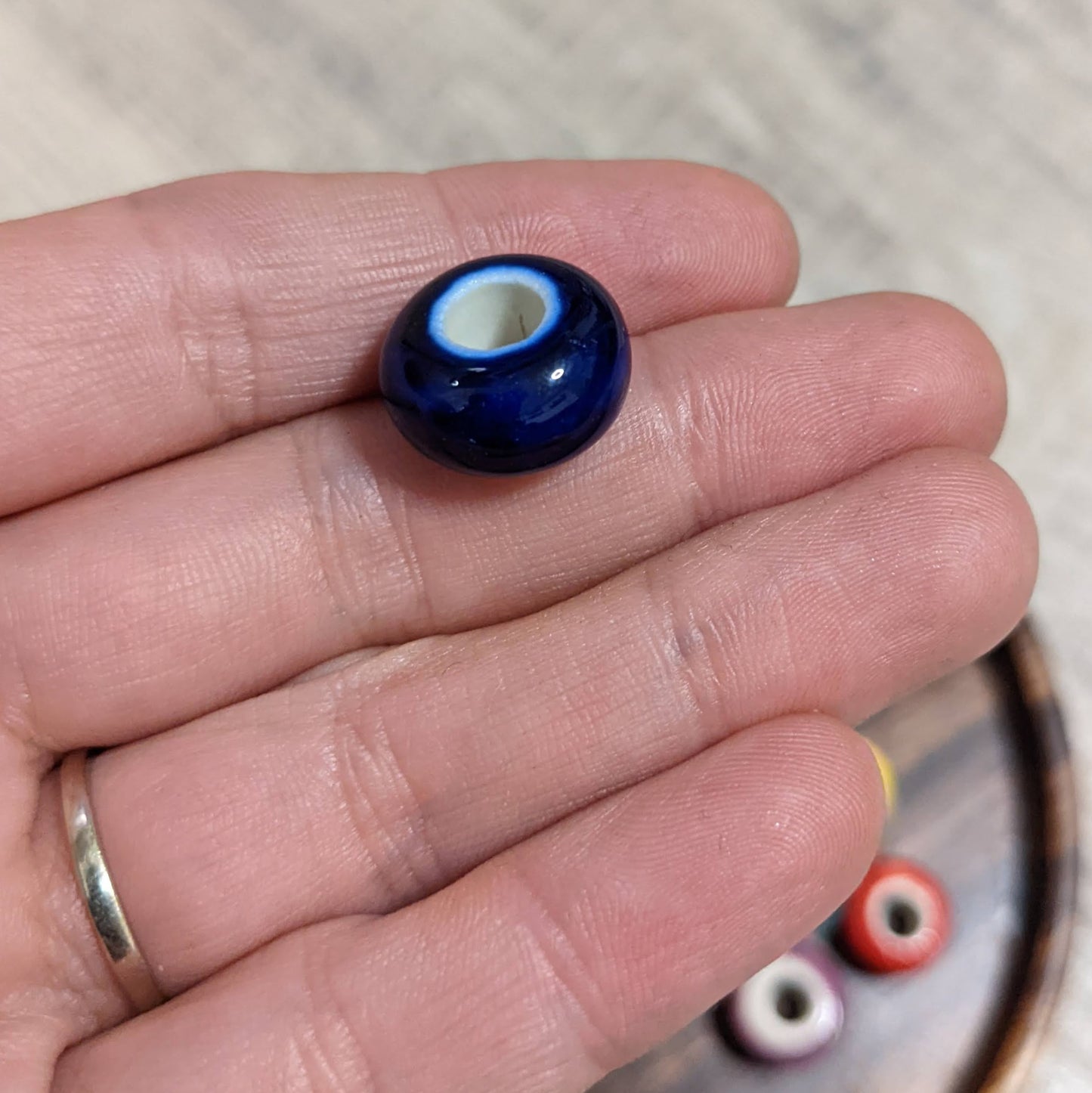 Ceramic beads for dreadlocks, colored