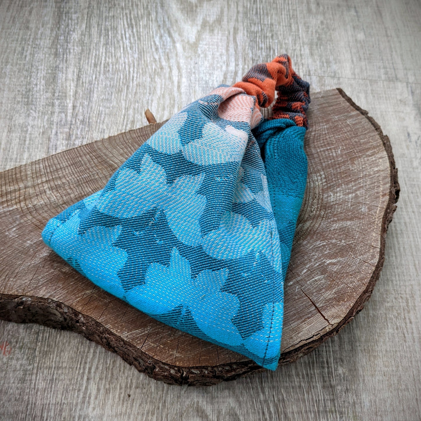 Scarf headband Blue butterflies