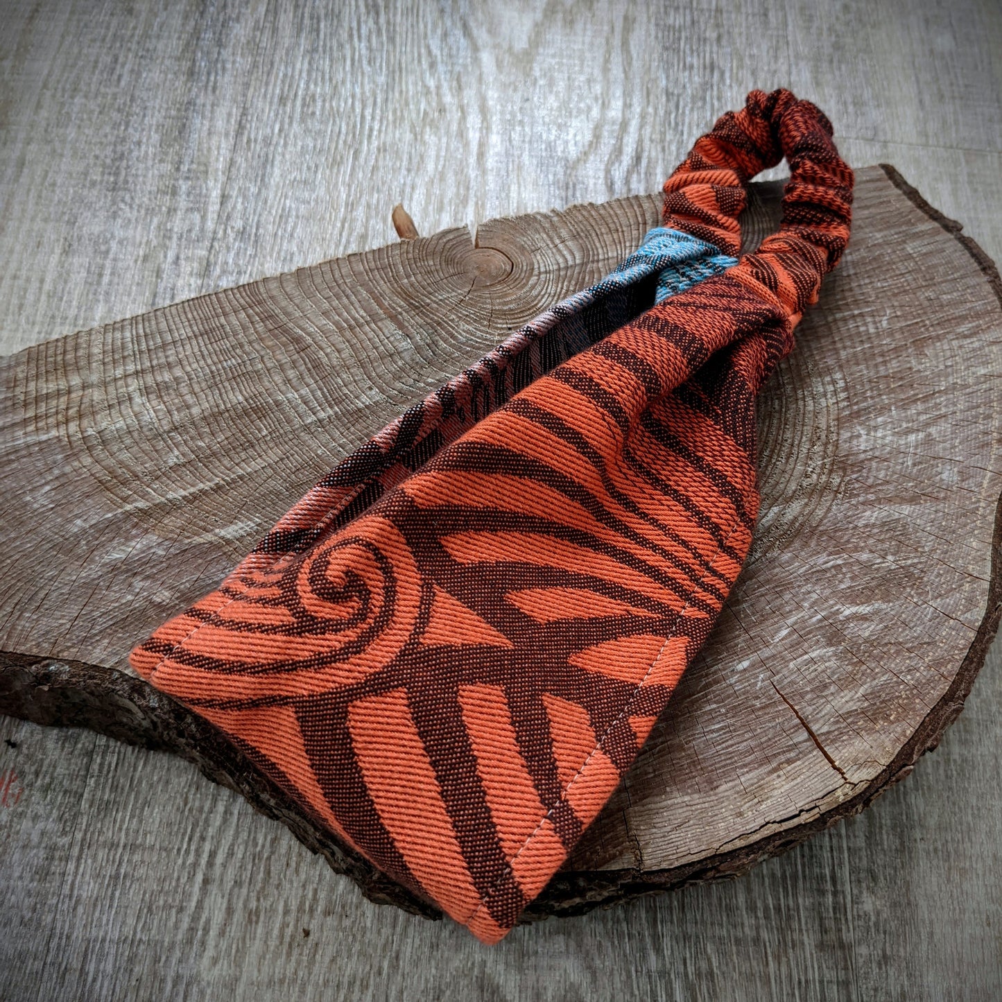 Scarf headband Spiral Light orange