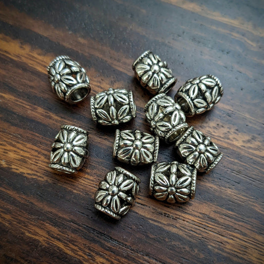 Metal flower beads