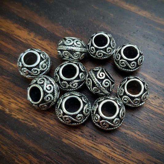 Metal spiral beads