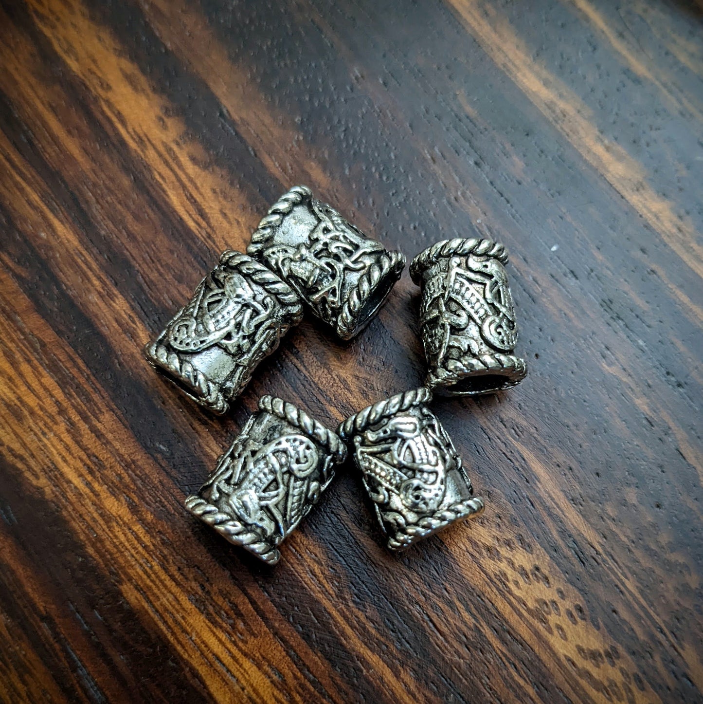 Metal viking beads