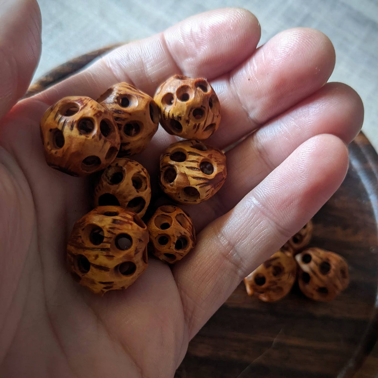 Hazelnut beads
