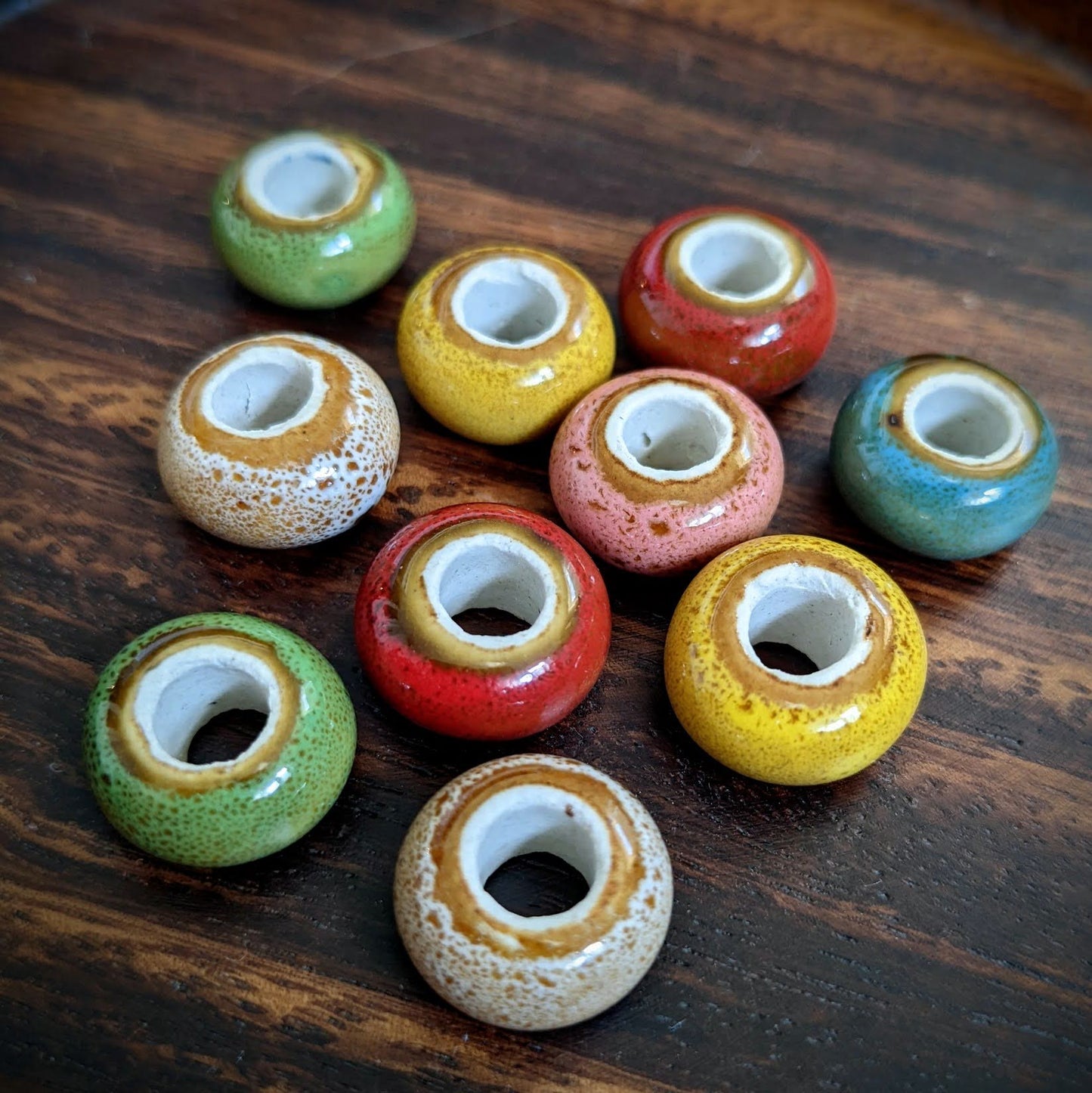 Ceramic beads for dreads annealed