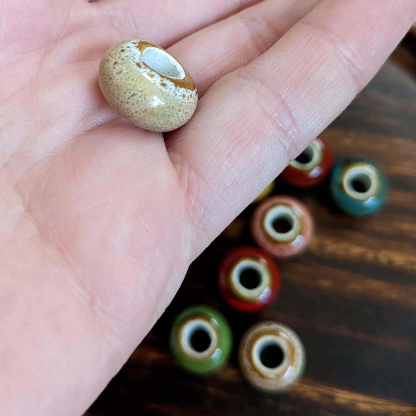 Ceramic beads for dreads annealed