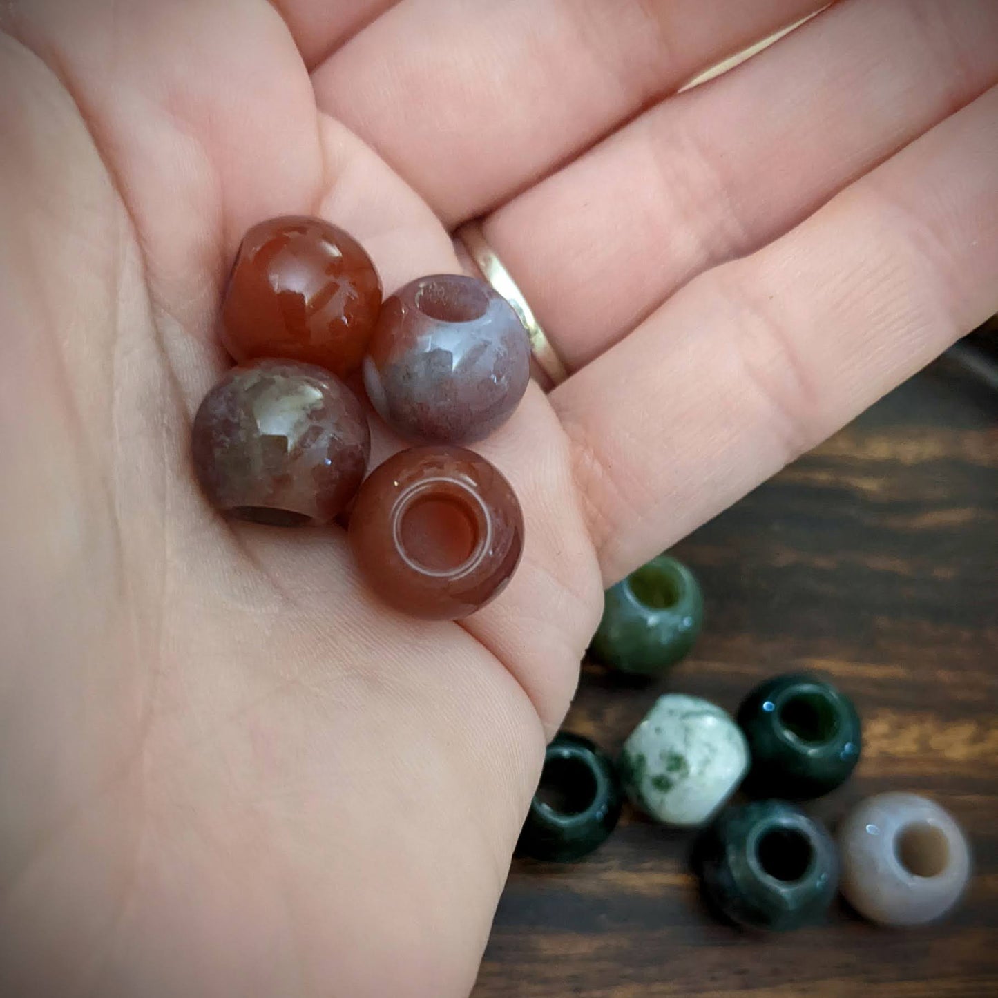 Agate ball beads