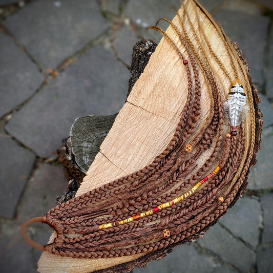 Braided dreadlock elastic band Fjörgyn