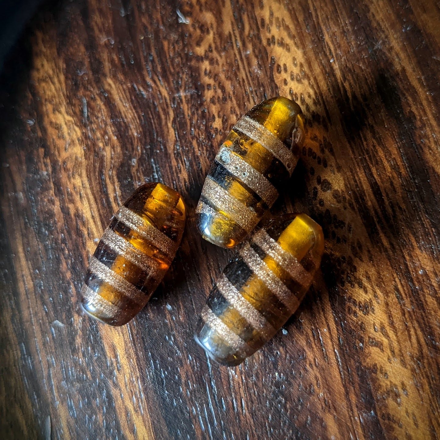 African "krobo" oval beads