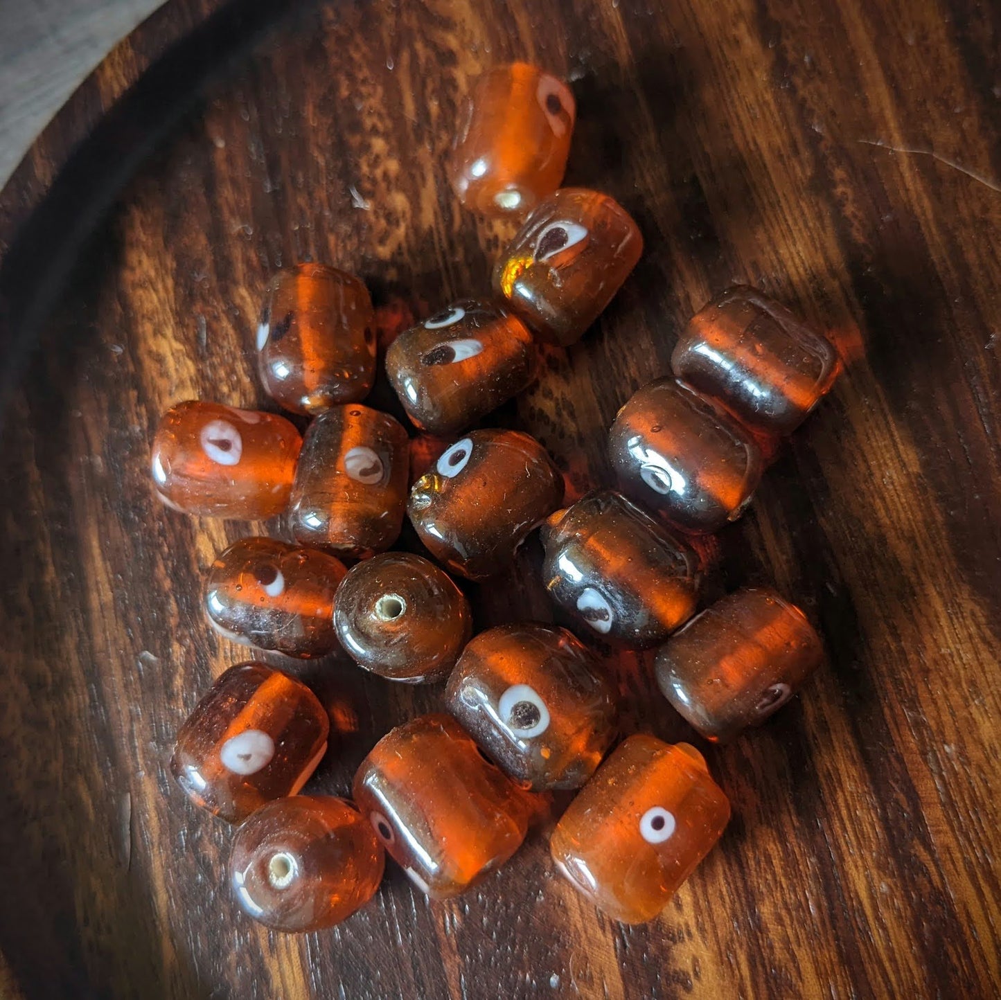 African "krobo" oval beads