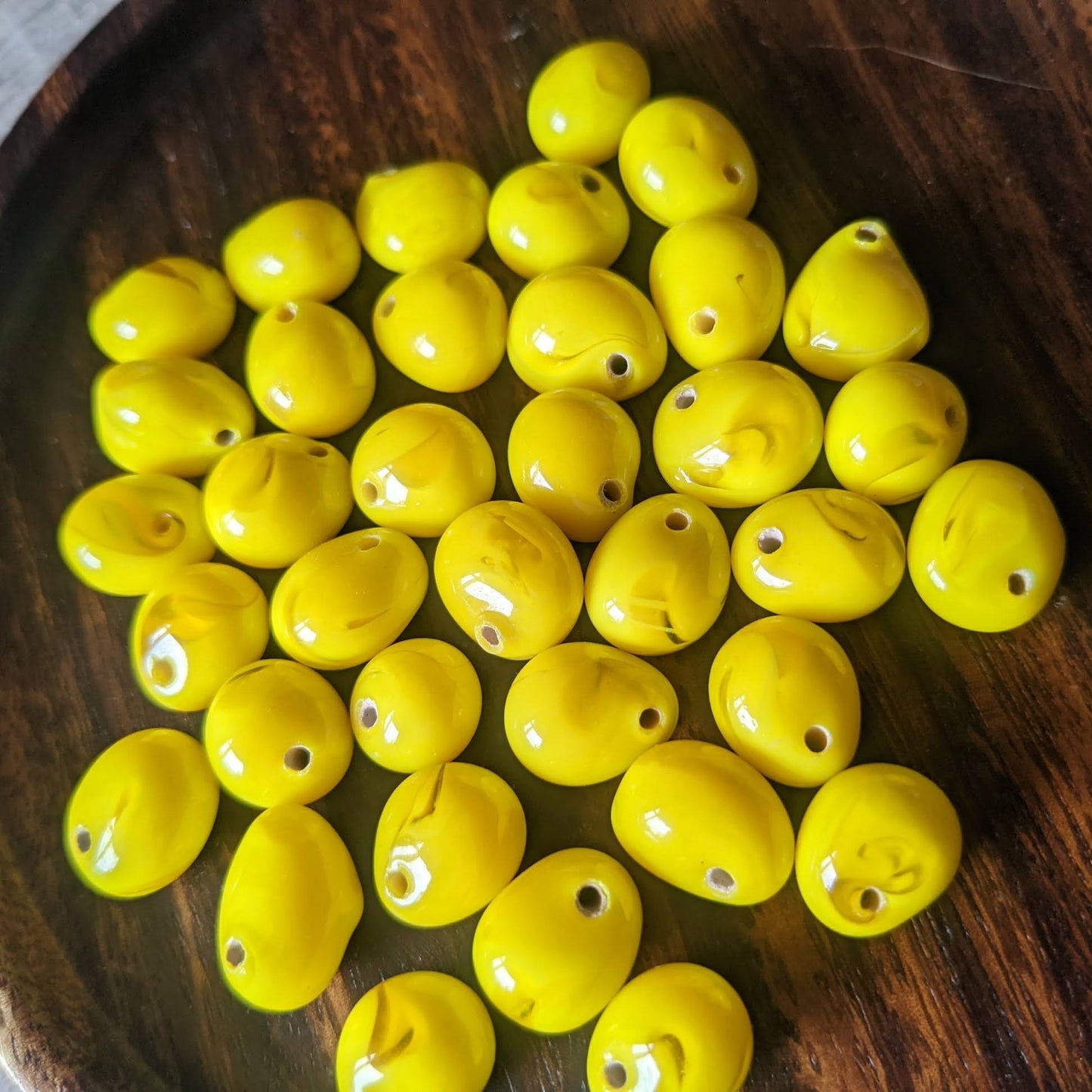African "krobo" oval beads