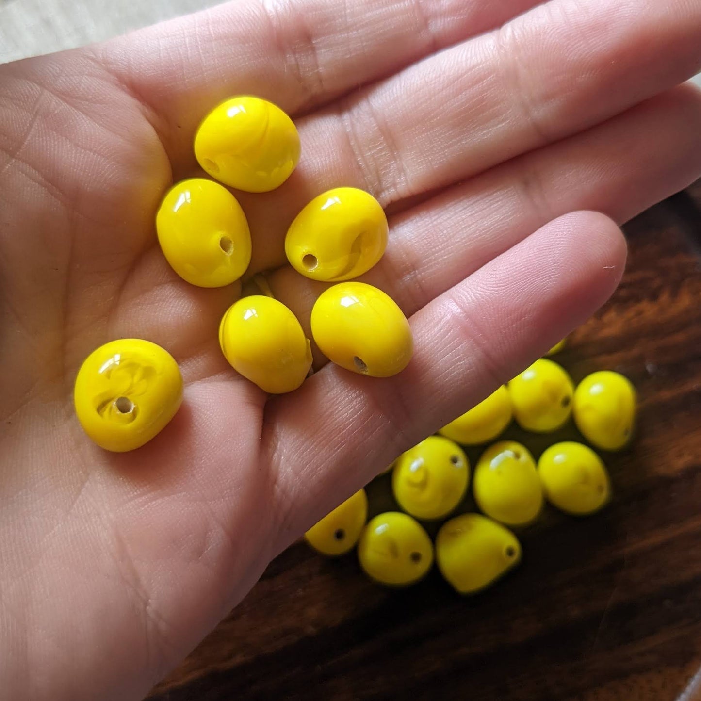 African "krobo" oval beads