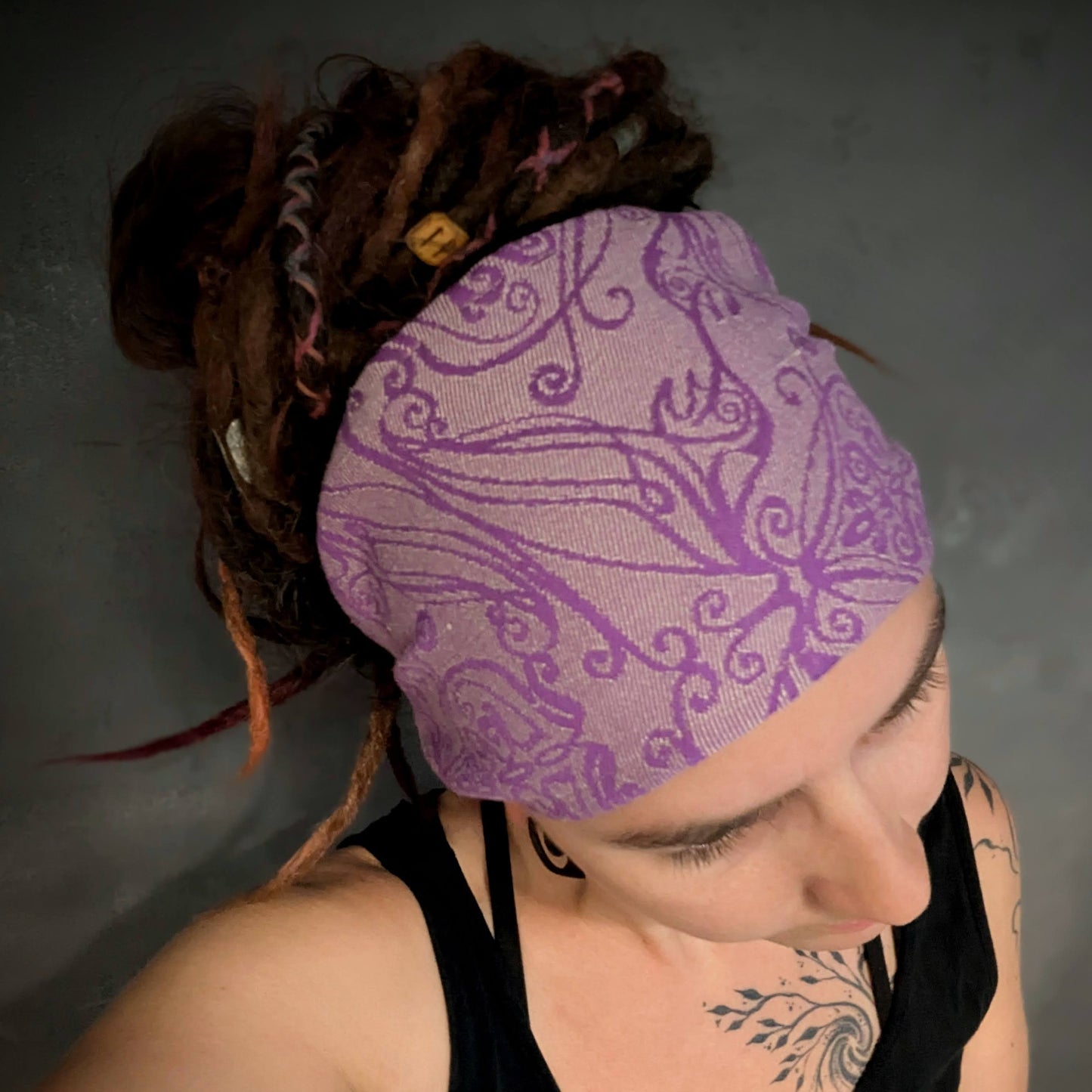 Scarf headband Elvish light lilac