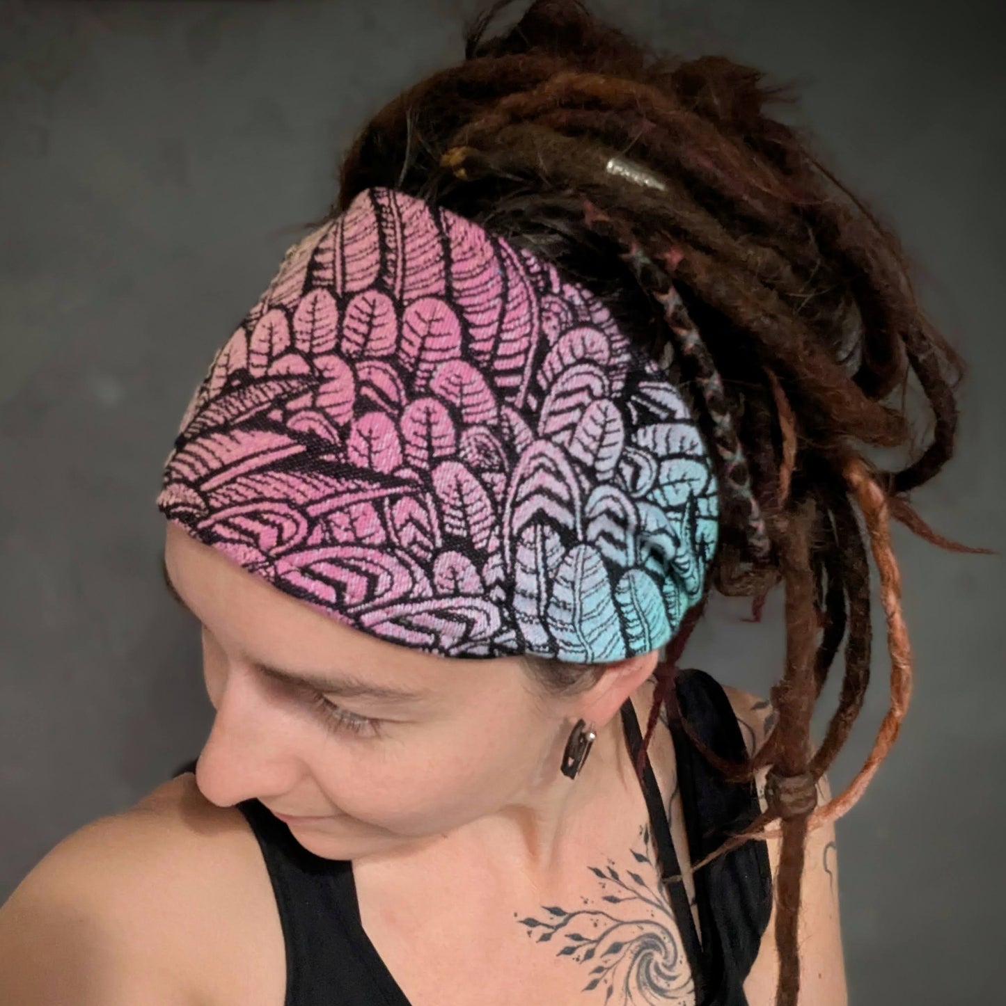 Scarf headband Feathers