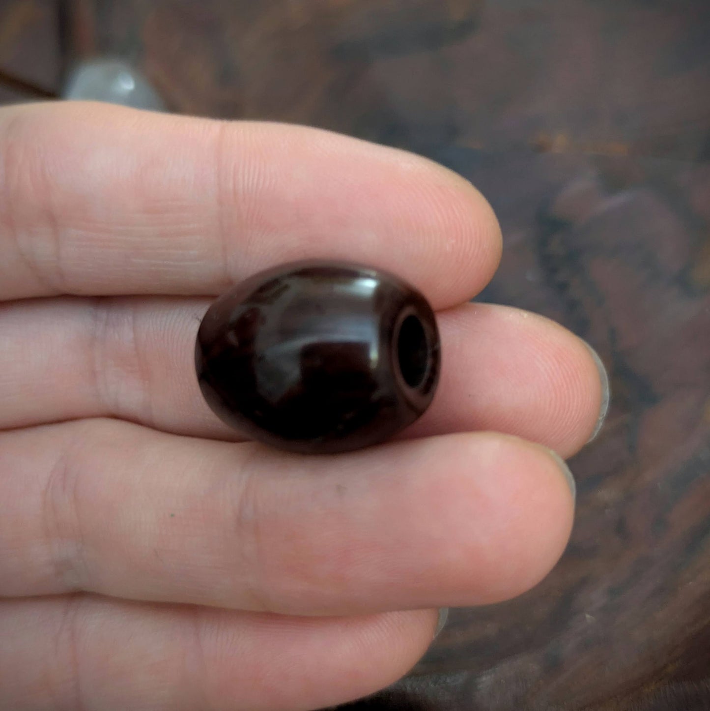Brown agate beads