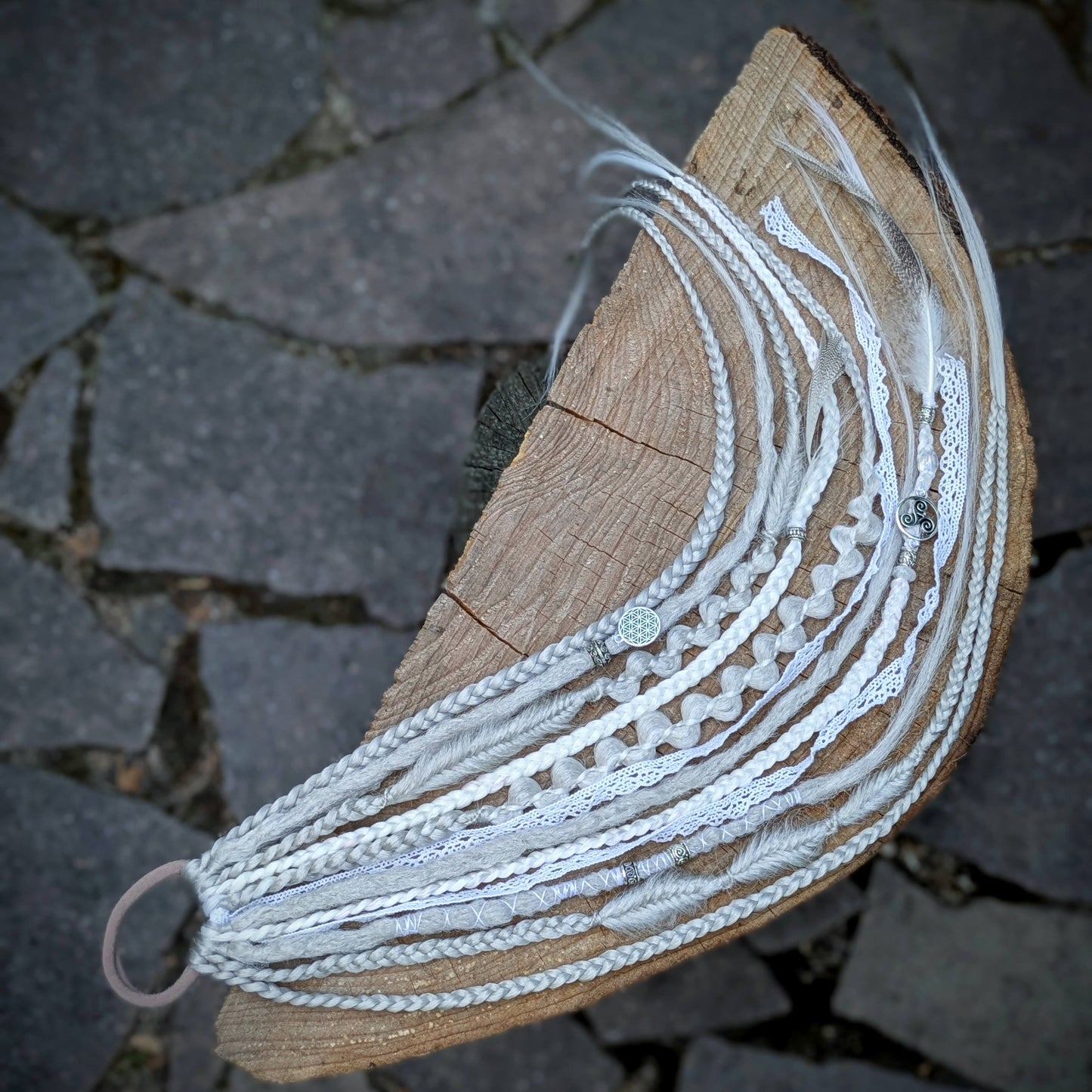 Braided dreadlock elastic band Hithlain