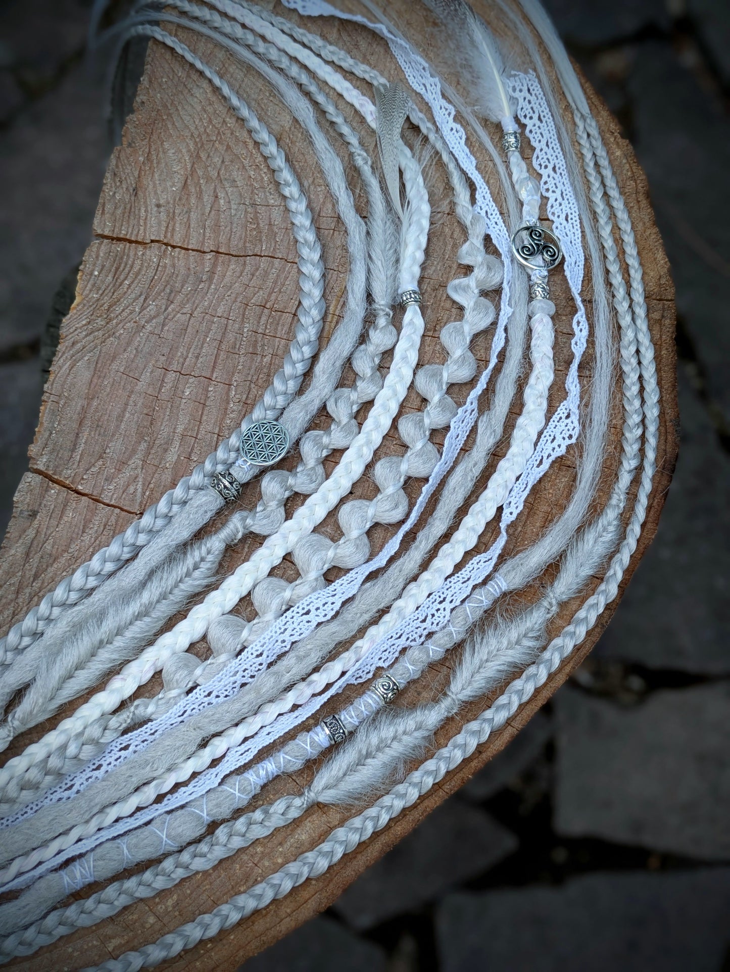 Braided dreadlock elastic band Hithlain