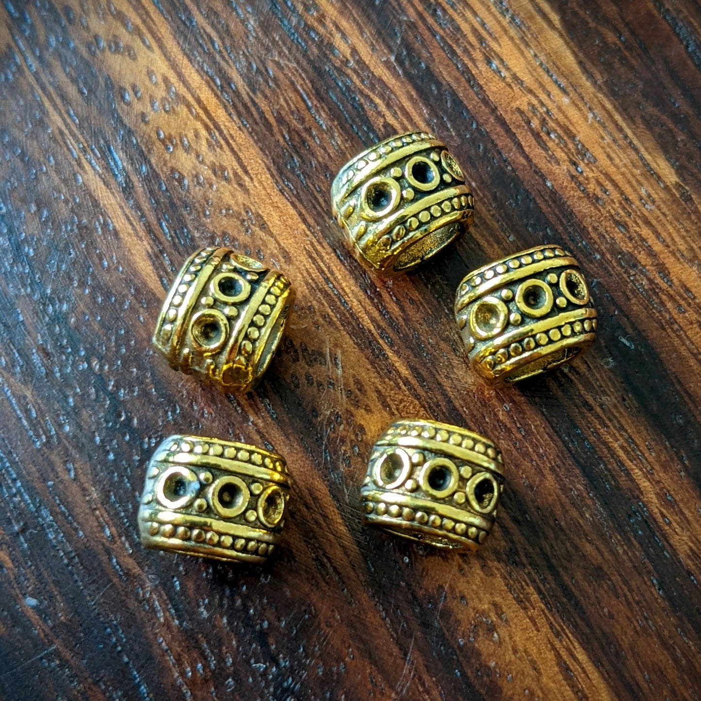 Metal gold dots beads