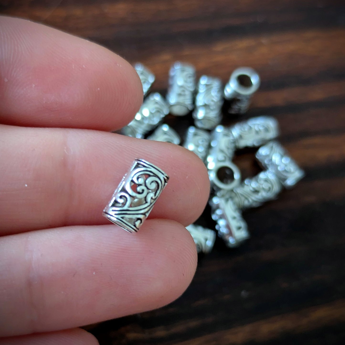 Art Nouveau metal beads