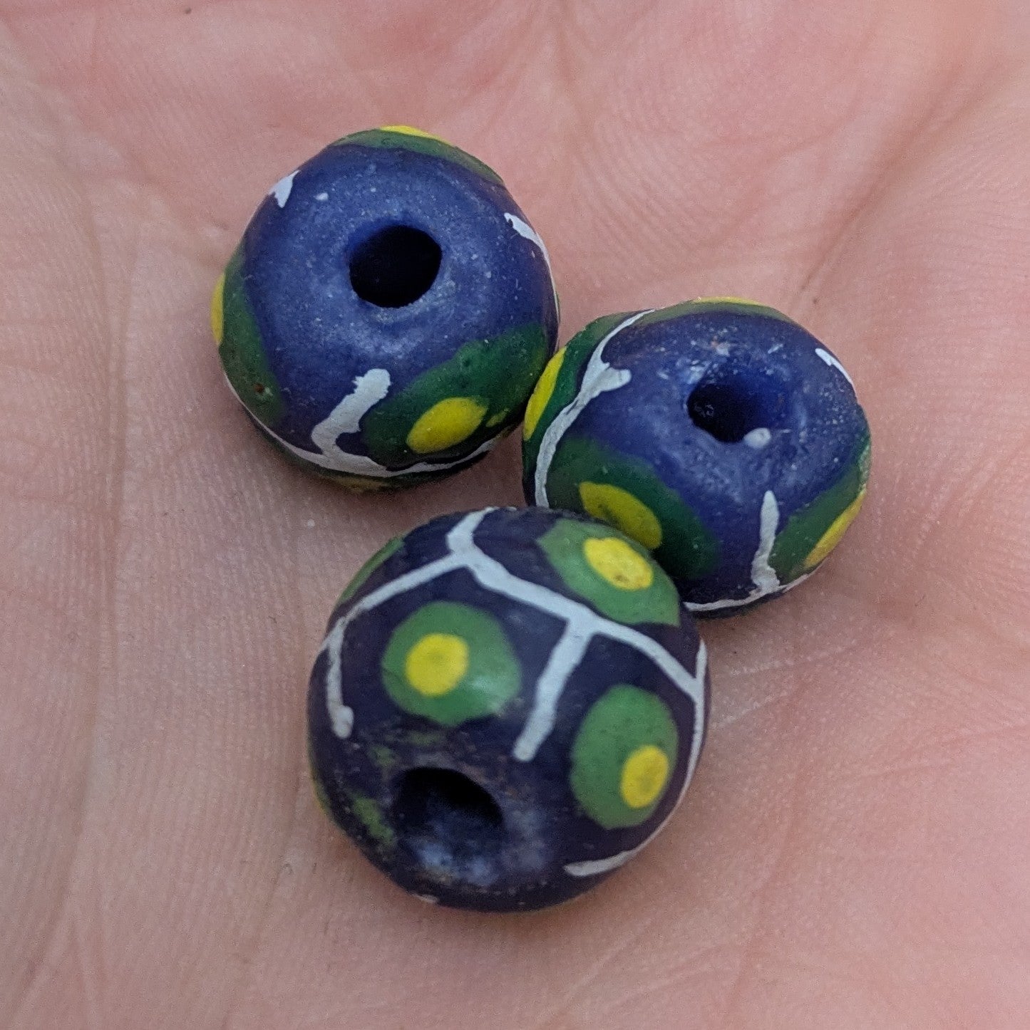 African "krobo" oval beads