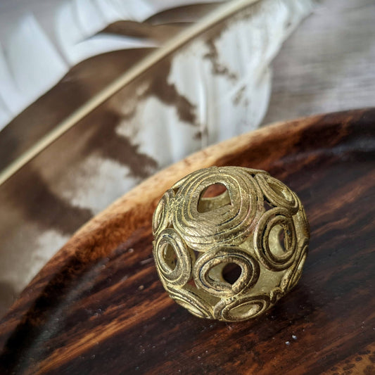 African round brass beads 1