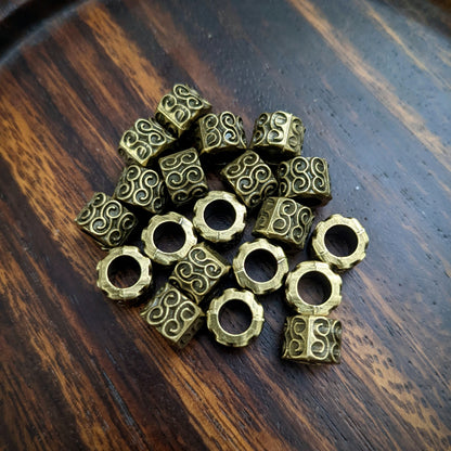 Korálky kovové spirály mosaz