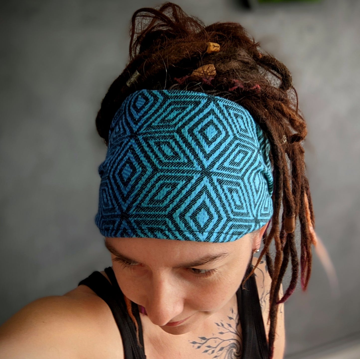 Šátková čelenka Hvězdy ombre