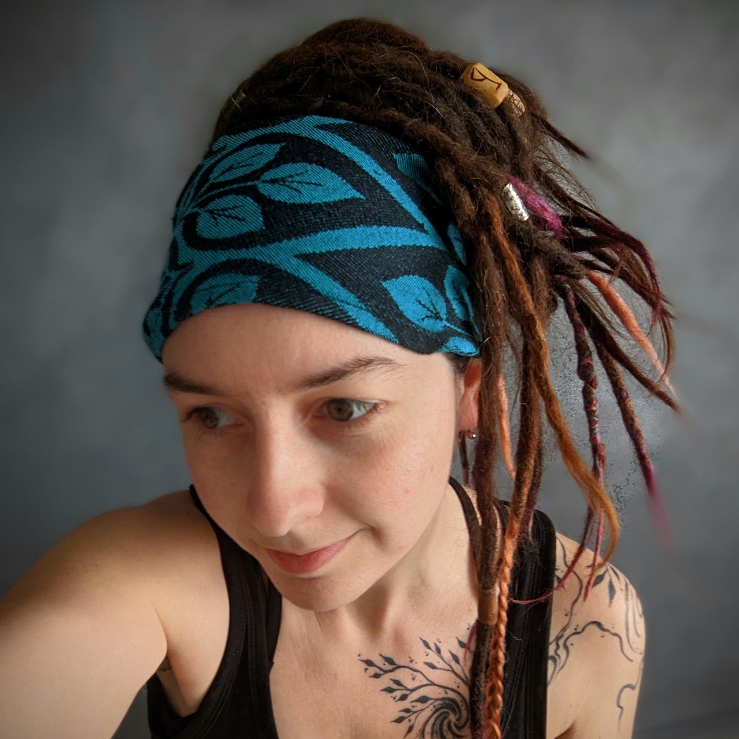 Scarf headband La vita blue