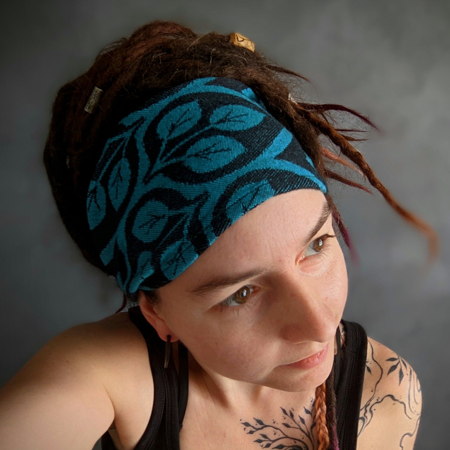 Scarf headband La vita blue
