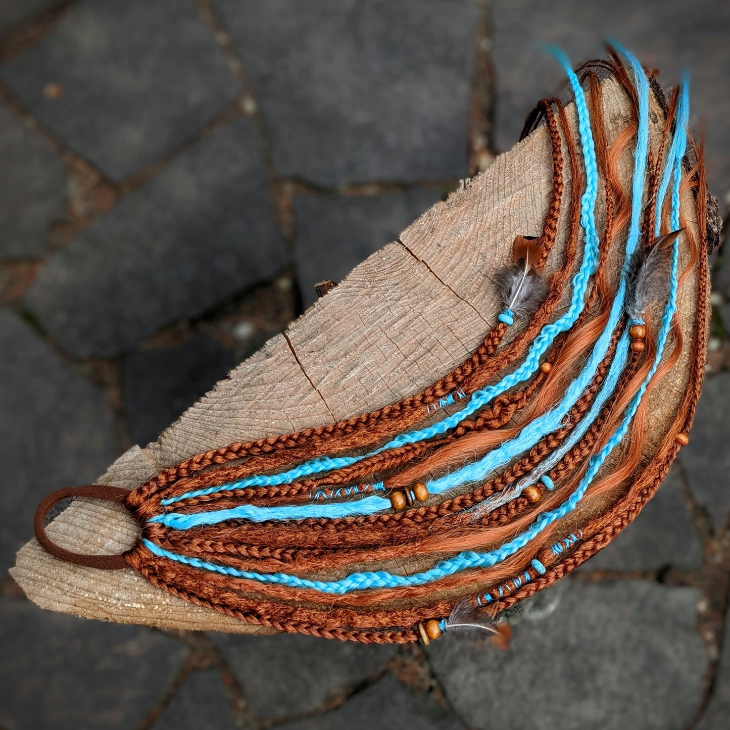 Braided dreadlock elastic band Urundil