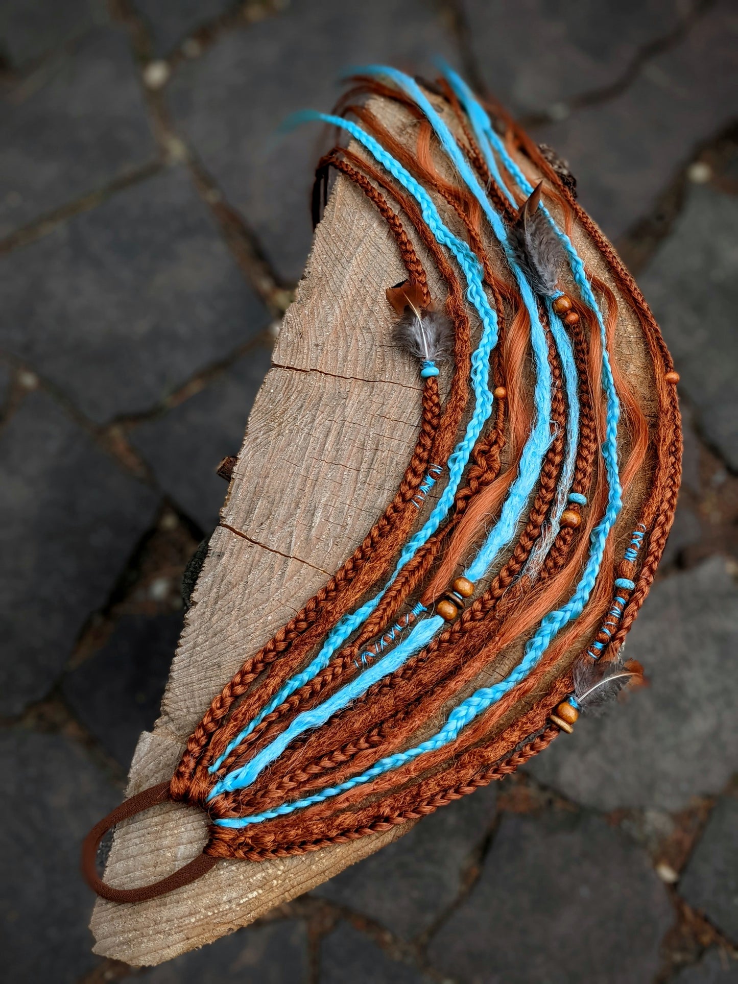 Braided dreadlock elastic band Urundil