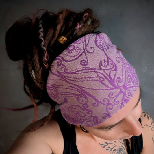 Scarf headband Elvish light lilac