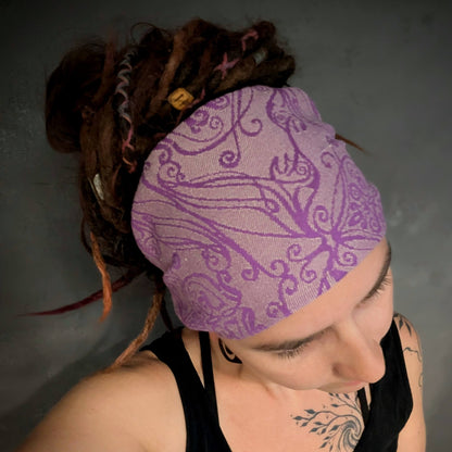 Scarf headband Elvish light lilac