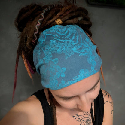 Scarf headband Dark flowers