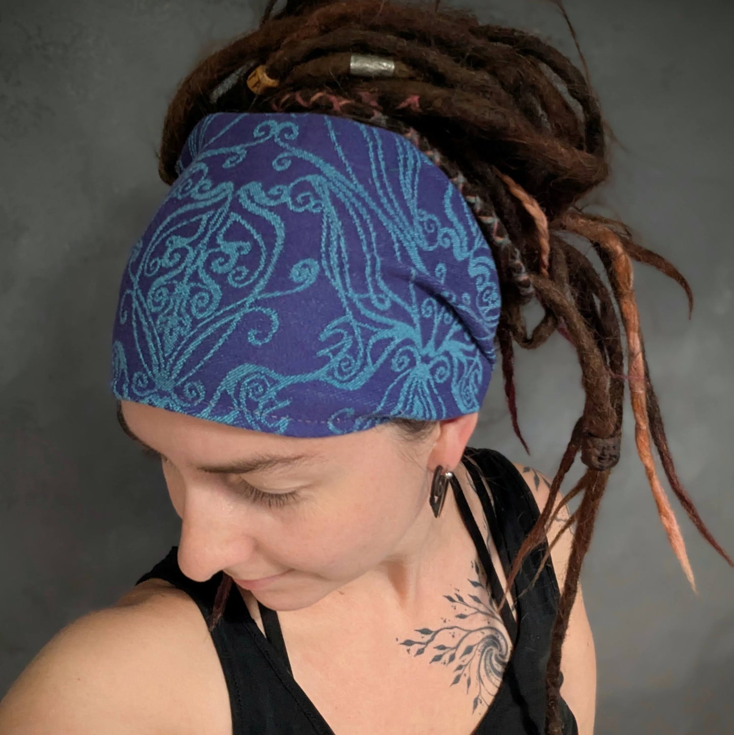 Elvish Violet scarf headband