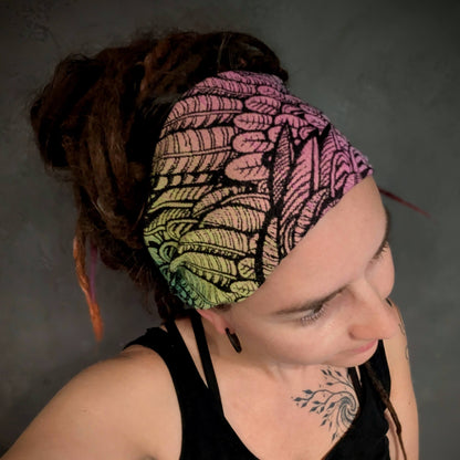 Scarf headband Feathers