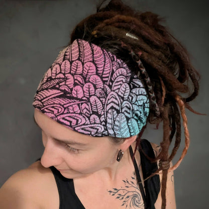 Scarf headband Feathers