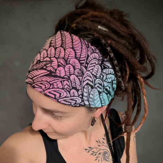Scarf headband Feathers
