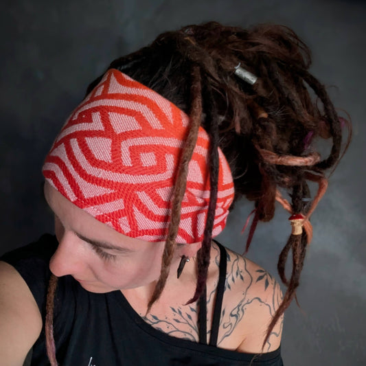 Braid scarf headband orange