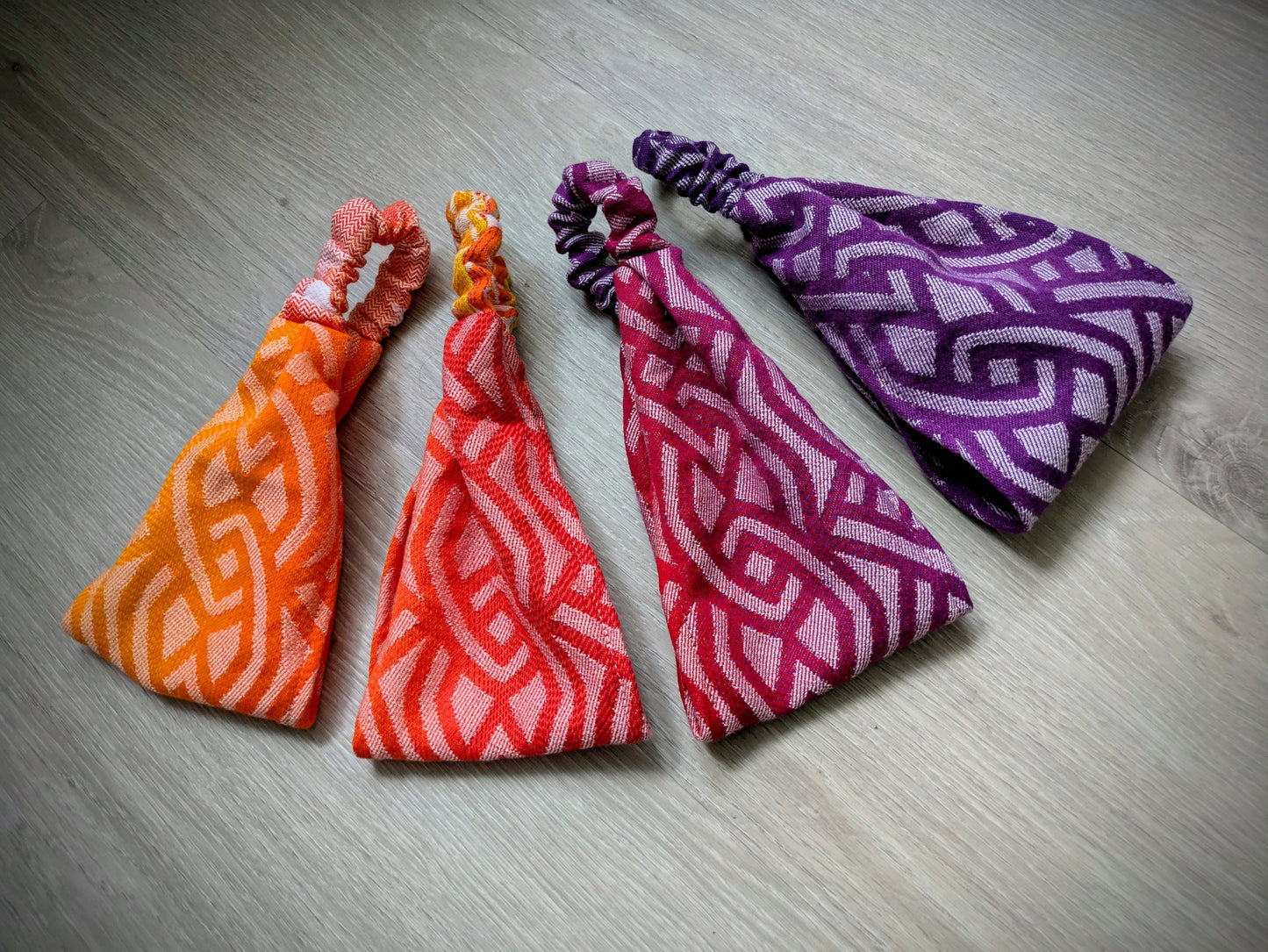 Braid scarf headband orange