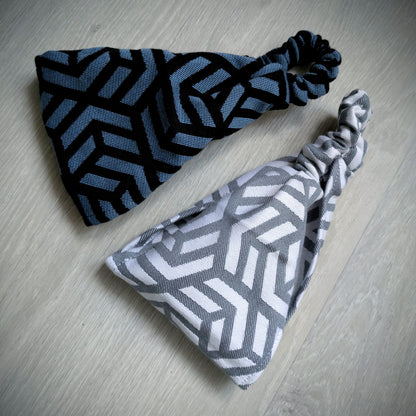Scarf headband Geometry white