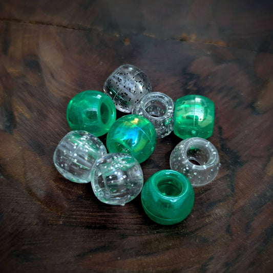 Glitter dreadlock beads