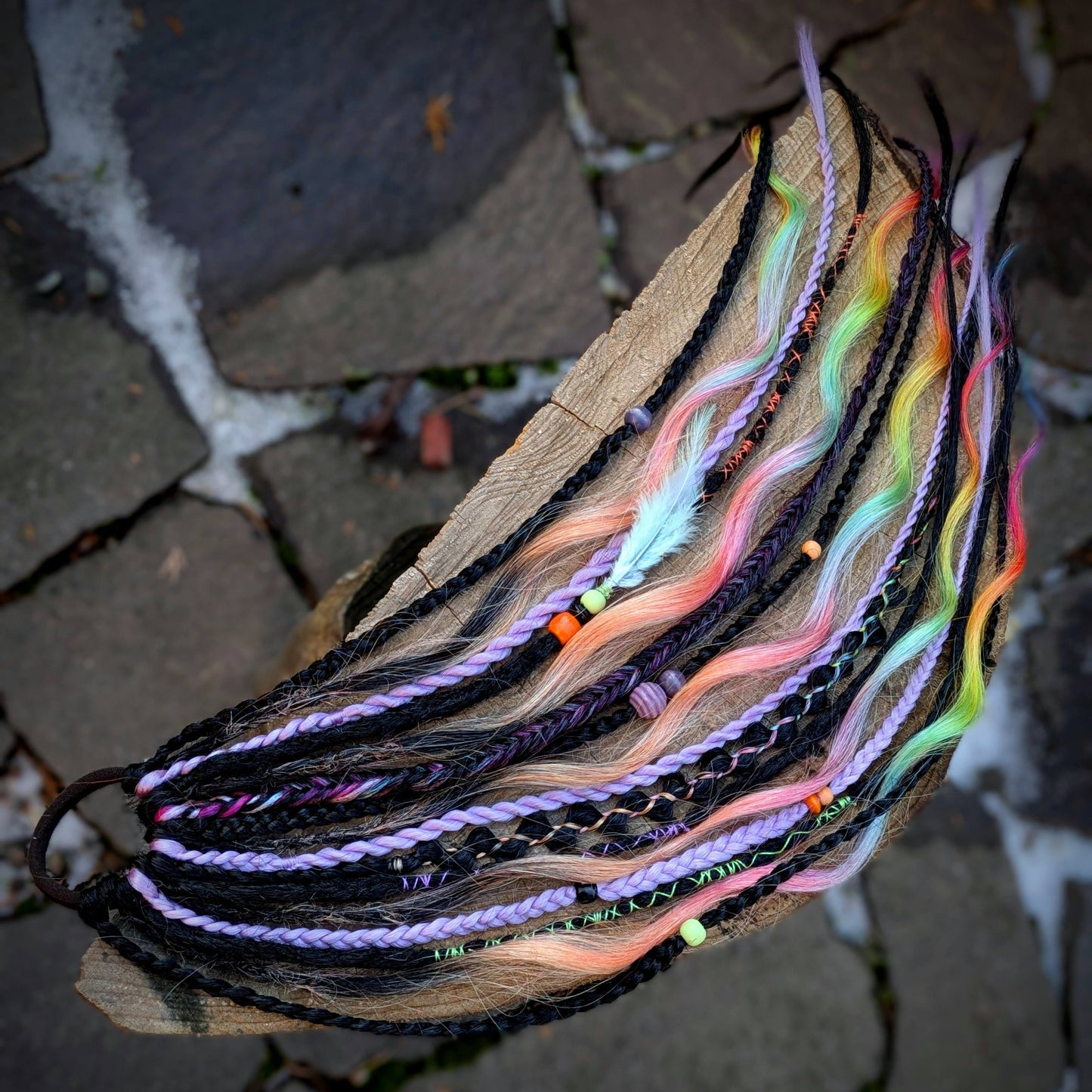 Allannia braid dreadlock elastic