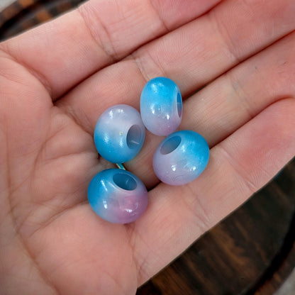 Korálky na dready akrylové dvoubarevné